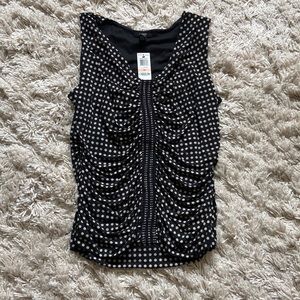 Sleeveless polka dot top